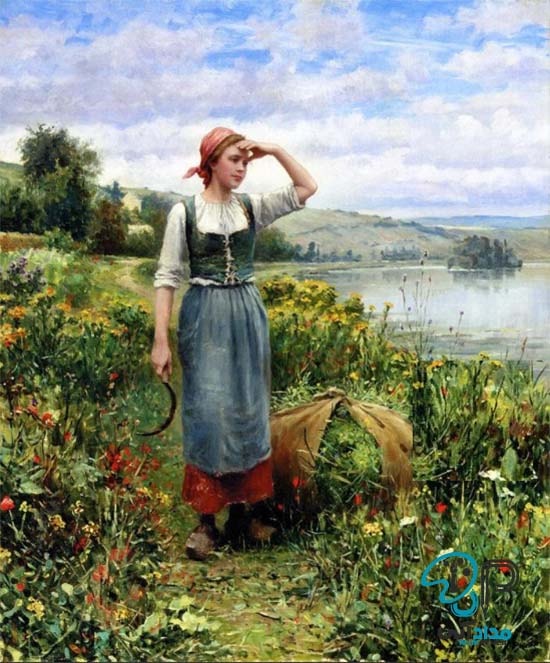 تابلو نقاشی رنگ روغن زن