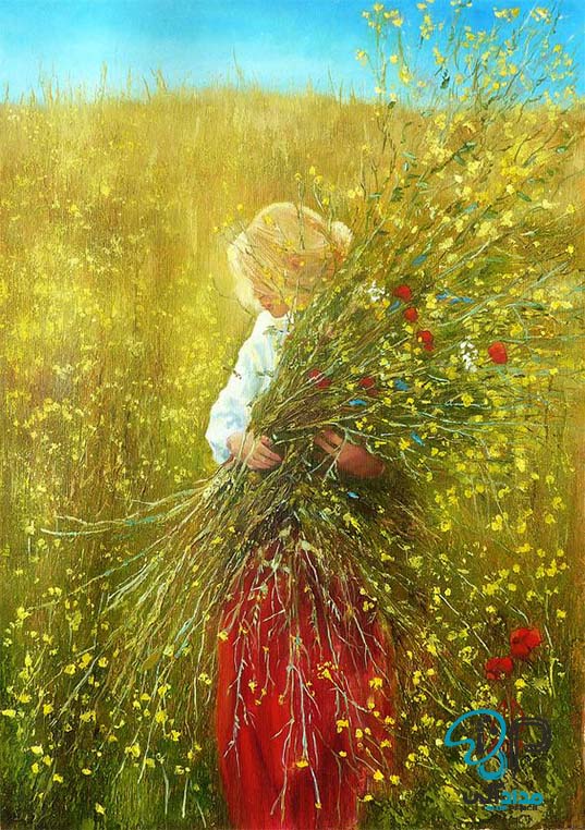 تابلو نقاشی رنگ روغن زن