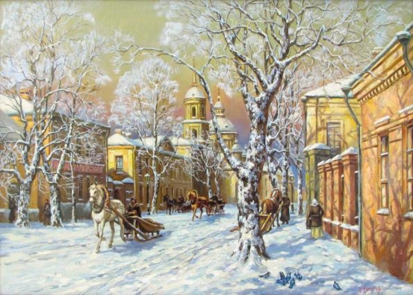 گالری تابلوهای نقاشی رنگ روغن زمستان