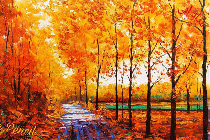 سفارش تابلوهای نقاشی رنگ روغن منظره پاییز