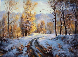 قیمت طراحی تابلوهای نقاشی رنگ روغن زمستان