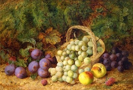 فروشنده تابلو رنگ روغن سبد میوه