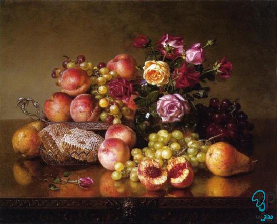 خرید زیباترین تابلو نقاشی سبد میوه