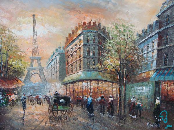 خرید زیباترین تابلو رنگ روغن پاریس